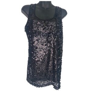 Apostrophe Sequins Razorback Tank Top